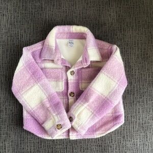Carter's Purple and White Plaid Button Down Shirt